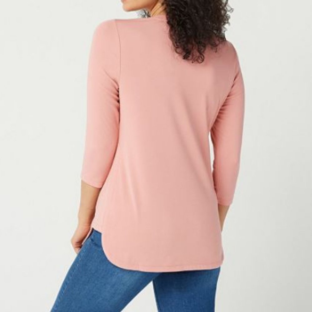 Isaac Mizrahi SOHO Crew-Neck Tunic w Side Panels - Picture 2 of 4